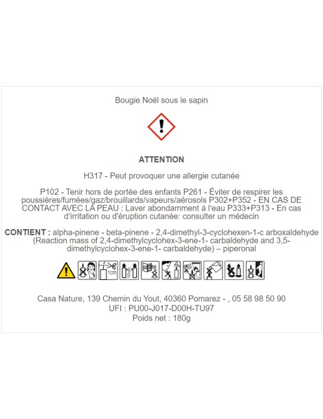 La bougie Luxe de Noël mon beau sapin